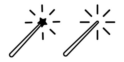 Magic wand icon symbol simple design vector