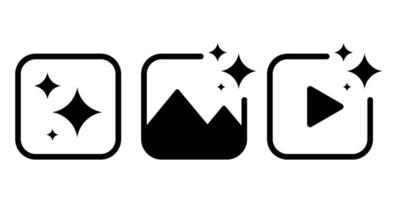 Ai generate icon symbol set. vector