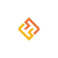 Modern FH Monogram Logo Bold Lettermark with Abstract Geometric Style vector