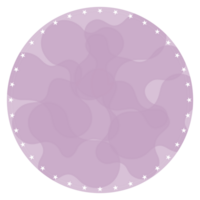 watercolor transparant circle with abstract element and floral frame Cartoon Style png