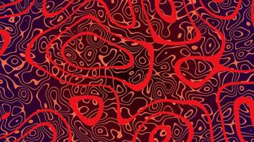 Loop of abstract moving bubbles in orange and salmon color on a dark background. video