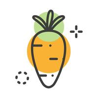 Carrot icon with editable stroke to any thickness vector