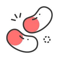 Beans icon with editable stroke to any thickness vector