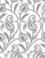 a coloring page with a floral pattern vector