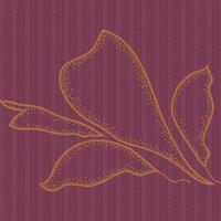 a purple background with a gold leaf on it vector