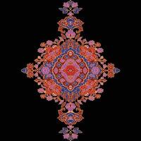 a colorful pattern on a black background vector