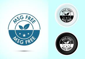 MSG free icon design illustration, Msg label symbol in color black and white vector