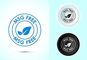 MSG free icon illustration, Msg label sign symbol in color black and white vector
