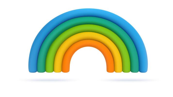 3d Colorful rainbow