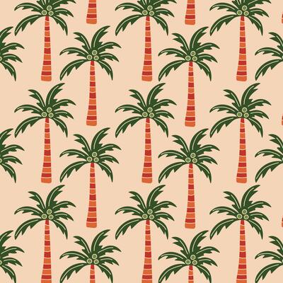 Retro style palm tree pattern.