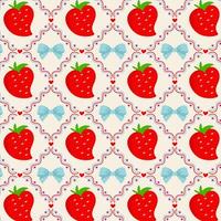 Geometric pattern with strawberries. Summer strawberry background. vector