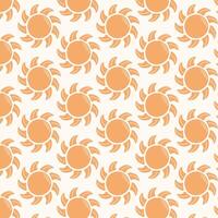 Summer cute pattern with sun. Summer bright background in retro style. vector