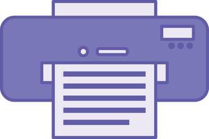 Colored Printer Icon. Illustration. Device for Printing Documents from a Computer or Laptop. Gadget, Technology. Device Concept vector