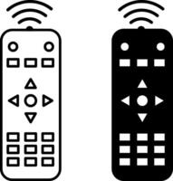 Remote Control Icons. Black and White Illustration. Accessory for Control and Management of Devices. Gadget, Technology. Device Concept vector