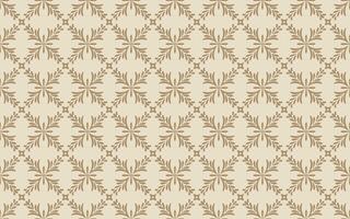 damask seamless pattern. Ornamental background with rhombus grid in neutral colors for textiles, wallpaper, or stationery vector