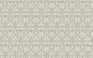 seamless pattern with intricate damask ornamental. baroque background with scrolling and stylized floral elements in delicate beige palette for home decor, textiles, and elegant stationery vector