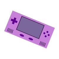 Icons of various handheld gaming console and retro style game controllers. vector