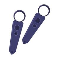 Icon of gaming controllers, steering wheels, joysticks, and handheld game device. vector