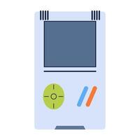 Icon of gaming controllers, steering wheels, joysticks, and handheld game device vector