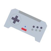 Colorful illustrations of various retro and modern game controllers. vector