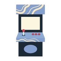 Flat illustration of colorful handheld consoles, retro gaming device, and arcade machines. vector