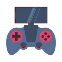 Icon of gaming controller, steering wheel, joysticks, and handheld game devices. vector