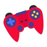 Flat illustrations of colorful handheld consoles, retro gaming devices, and arcade machines vector
