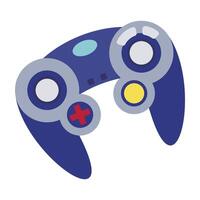 Colorful illustration of various retro and modern game controllers vector