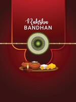 Realistic rakhi for happy raksha bandhan design vector