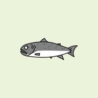 Tuna fish icon illustration element design isolated on white background. Eps 10. silhouette design elements with a nature theme. icon symbol animal water in gray and white vector