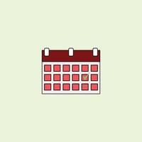 Calendar icon symbol. Flat design style eps 10 illustration. graphic element design resources. Design illustration elements with the theme of ui application and technology vector