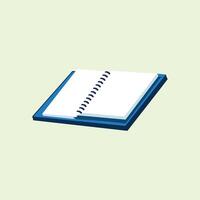 open book symbol in isometric style. simple reading room sign. Design element illustration of books and education, symbol of knowledge and academic. vector