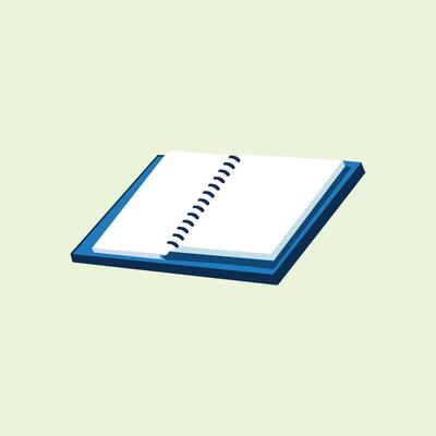 open book symbol in isometric style. simple reading room sign. Design element illustration of books and education, symbol of knowledge and academic.