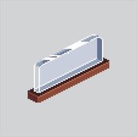 Pixel art Receptionist Name Tag Sign icon Illustration for game design vector