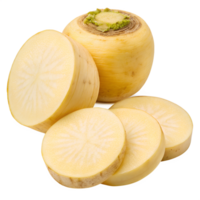 Swede vegetable with slice isolated on a transparent background png