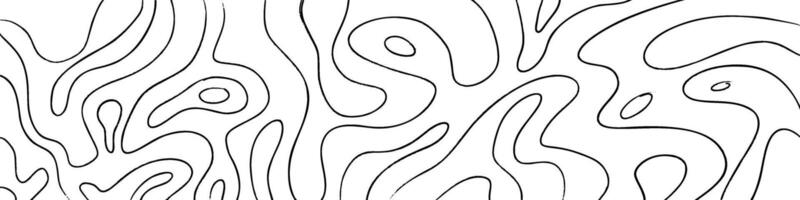 Wavy wood grain line with natural texture pattern. Flat illustration isolated on white background. vector