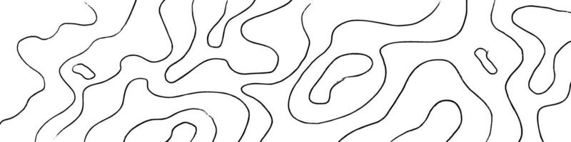 Wooden topographic map with contour line pattern. Flat illustration isolated on white background. vector