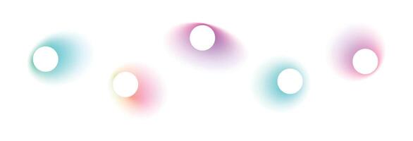 Fluid shapes with gradient aura and blurred color effect. Abstract elements with smooth transitions. Flat illustration isolated on background. vector