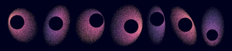 Fluid shapes with gradient aura and blurred color effect. Abstract elements with smooth transitions. Flat illustration on white background. vector
