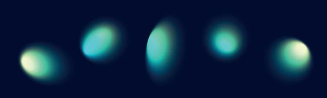 Soft gradient background with abstract blur effect, blue and green color transition, grainy watercolor texture, fluid neon mesh design. Flat isolated on white background. vector