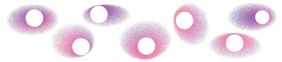 Fluid shapes with gradient aura and blurred color effect. Abstract elements with smooth transitions. Flat illustration isolated on white background. vector