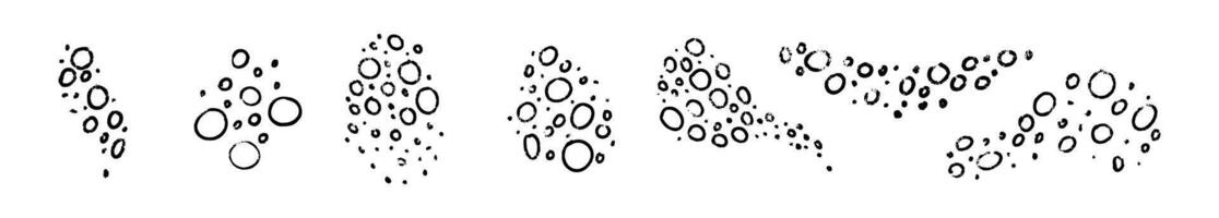 Sparkling water bubbles with gas foam texture. Fizzy drink and champagne effervescent effects. Flat illustration isolated on white background. vector