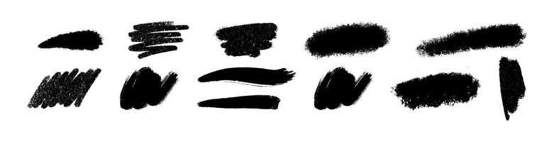 Brush paint splash texture with ink stains. Abstract watercolor strokes and grungy borders. Flat illustration isolated on white background. vector
