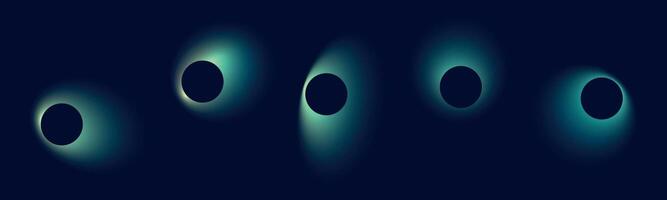 Fluid shapes with gradient aura and blurred color effect. Abstract elements with smooth transitions. Flat illustration isolated white background. vector