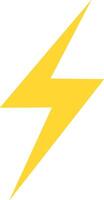 Striking Yellow Lightning Bolt Icon vector