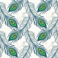 peacock feather makes a seamless pattern elegant floral background. Abstract geometric texture. vector