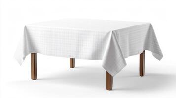 Elegant Tablecloth on White Table for Sophisticated Dining photo