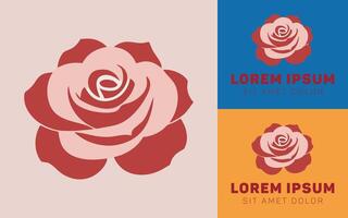 Charming Red and Yellow Rose Design in a Simple, Modern Style vector