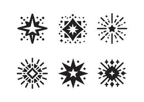 Abstract Sparkle Shape Symbol Sign pictogram symbol visual illustration Set vector