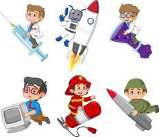 A Group Of People In Different Professions. Labour Day. vector